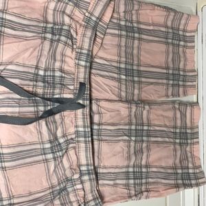 Light pink gray and white pajama pants